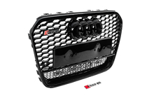 Audi A6 C7 2011–2017 Predná čierna maska RS-style s nápisom Quattro (2011-2014) fotografia 3