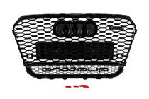 Audi A6 C7 2011–2017 Predná čierna maska RS-style s nápisom Quattro (2011-2014) fotografia 4