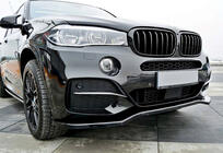 BMW X5 F15 2013–2018 Predný lip spoiler DPT V-1 (pre M-Sport, čierny lesk) fotografia 3