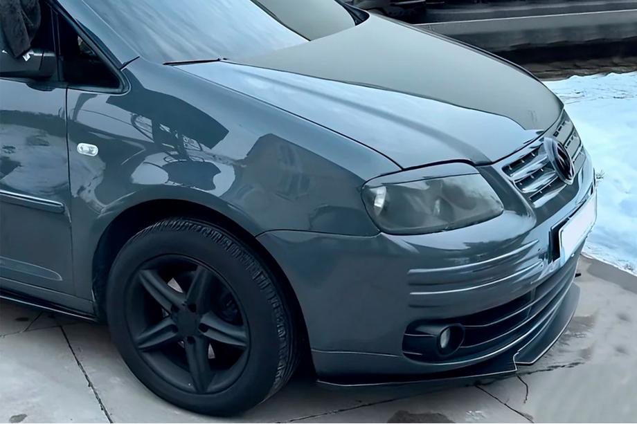 Volkswagen Caddy 2004–2010 Predný lip spojler nárazníka Niken Black (ABS) Image