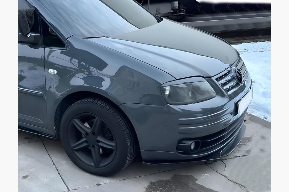 Volkswagen Caddy 2010–2015 Predný lip spojler nárazníka Niken Black (ABS) Image