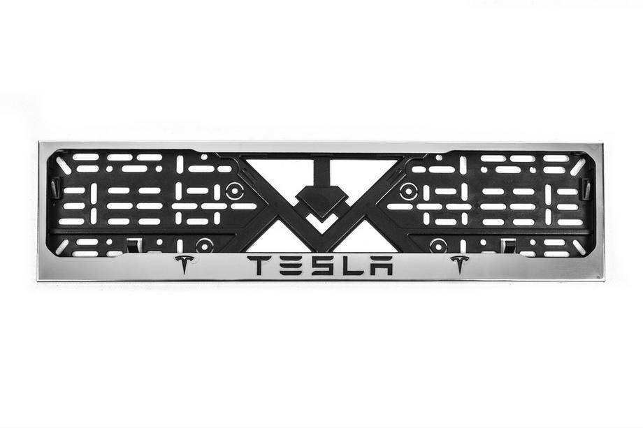Tesla Chrómový rámček ŠPZ (1 ks, nerezová oceľ) Image