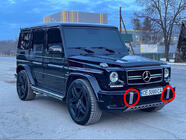 Mercedes G class W463 1990–2018 Nerezové vložky do nárazníka (2 ks, AMG) fotografia 2
