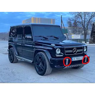 Nerezové vložky do nárazníka (2 ks, AMG) Mercedes G class W463 1990–2018 fotografia 2