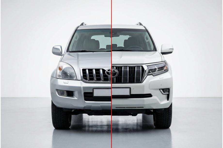 Toyota Land Cruiser Prado 120 2002–2009 Facelift kit pre Toyota Land Cruiser Prado 150 2017+ Fotografia 1