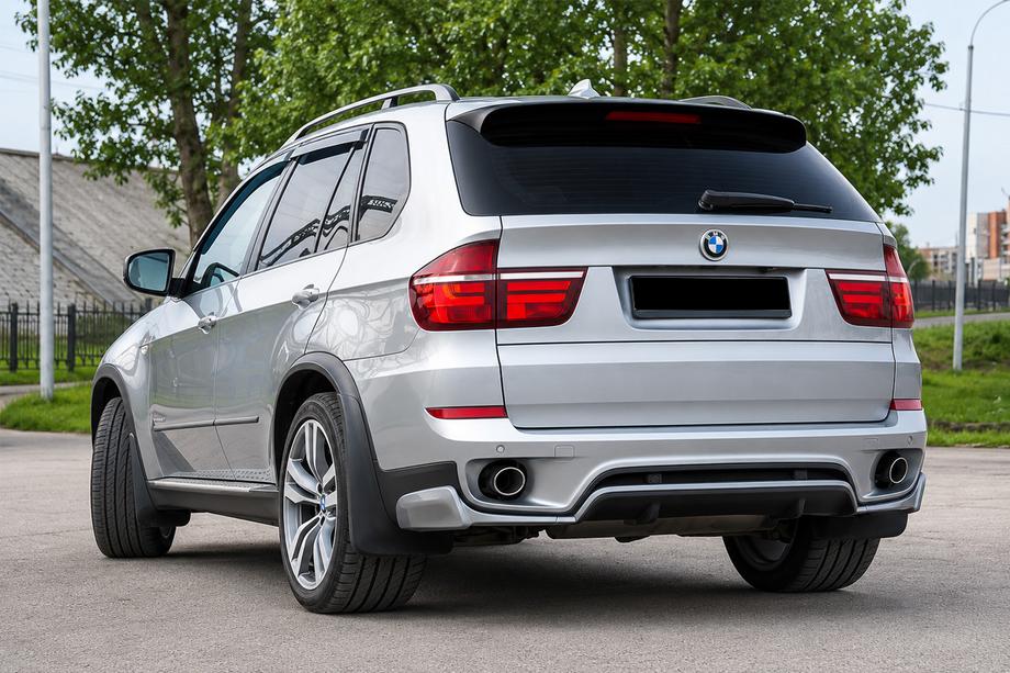 BMW X5 E70 2007–2013 Nástavec zadného nárazníka – difúzor (2010-2013, na lakovanie) Image