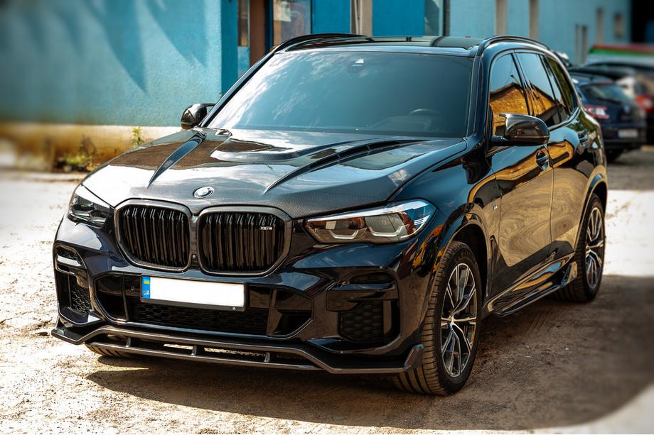 BMW X5 G05 2019–2026 Predný lip spojler nárazníka Paradigm V-2 (2018-2022, pravý karbón) Fotografia 1