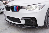 BMW 4 séria F32/F33/F36 2012–2020 Lip spojler predného nárazníka DPT Lip V-1 (pre M4, lesklá čierna) fotografia 5