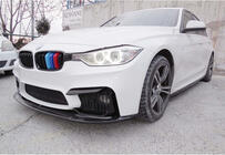 BMW 4 séria F32/F33/F36 2012–2020 Lip spojler predného nárazníka DPT Lip V-1 (pre M4, lesklá čierna) fotografia 6