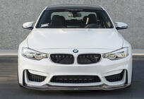 BMW 4 séria F32/F33/F36 2012–2020 Predný lip spojler na nárazník DPT Lip V-2 (pre M4, lesklá čierna) fotografia 1