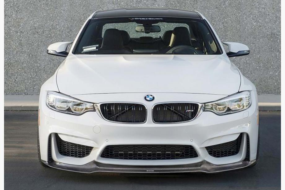 BMW 4 séria F32/F33/F36 2012–2020 Predný lip spojler na nárazník DPT Lip V-2 (pre M4, lesklá čierna) Image