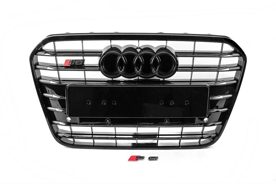 Audi A6 C7 2011–2018 Predná čierna maska chladiča s čiernym rámom S-style (2011-2014) Fotografia 1
