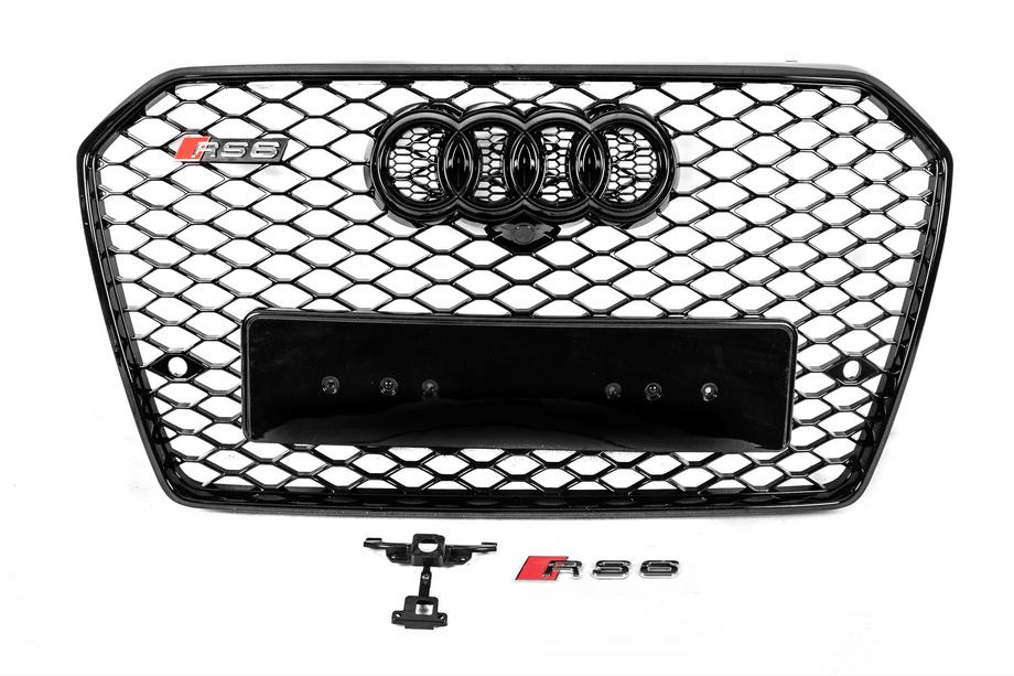 Audi A6 C7 2011–2017 Predná čierna maska chladiča RS-style (2014-2017) Image