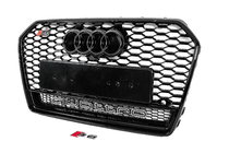 Audi A6 C7 2011–2017 Predná čierna maska chladiča RS-style s nápisom Quattro (2014-2017) fotografia 2