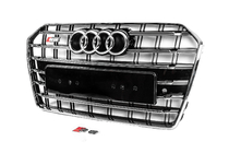 Audi A6 C7 2011–2017 Predná čierna maska chladiča s chrómovým rámom S-Style (2014-2017) fotografia 2