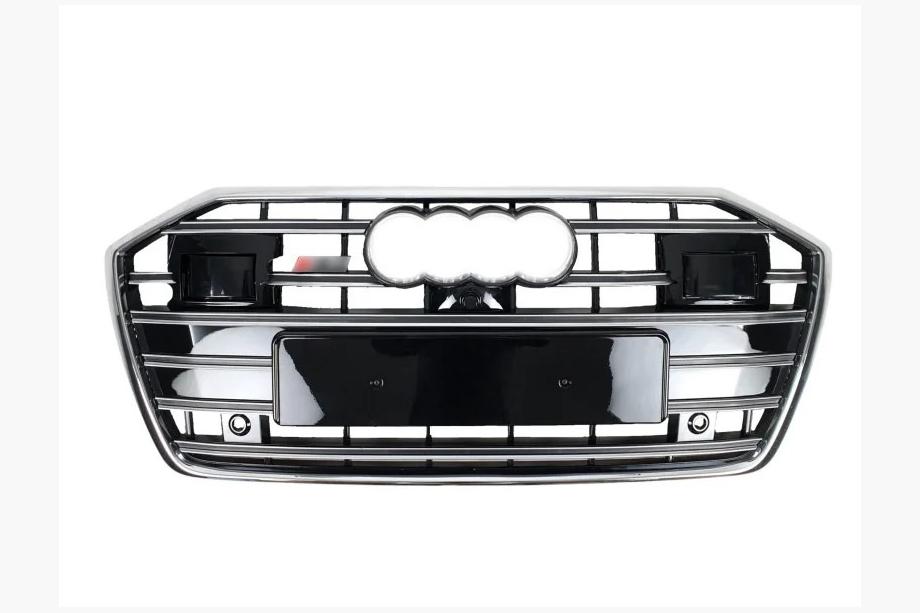 Audi A6 C8 2018–2025 Predná maska S-style (s ACC, čierna s chrómom) Image