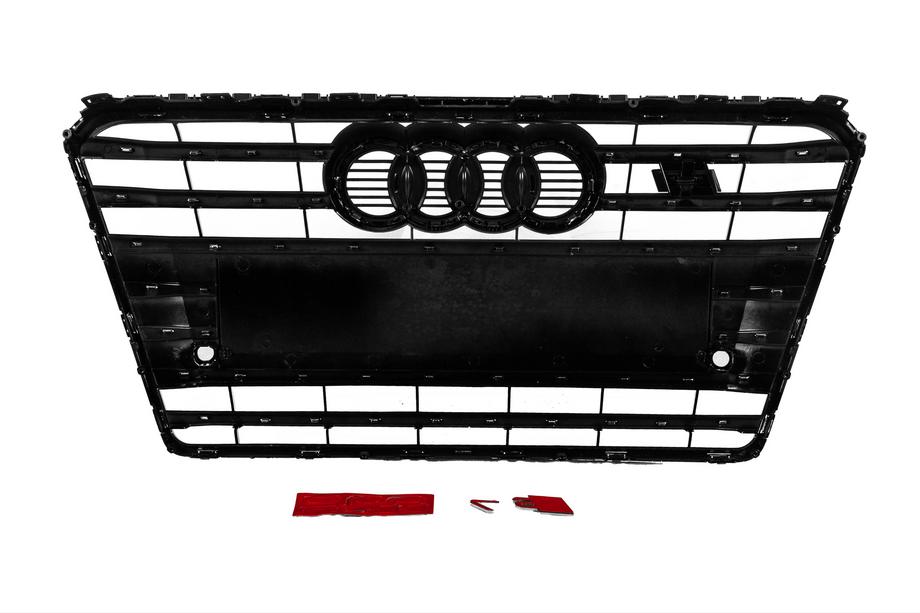 Audi A7 2010–2018 Predná maska S-Style (2010-2014, čierna s chrómom) Fotografia 4