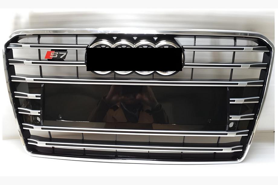 Audi A7 2010–2018 Predná maska S-Style (2015-2018, čierna s chrómom) Image