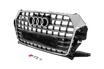 Audi Q3 2011–2019 Predná maska SQ-Style (2015-2019, čierna s chrómom) fotografia 2