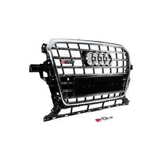 Predná maska SQ-Style (2012-2017, čierna s chrómom) Audi Q5 2008–2017 fotografia 3