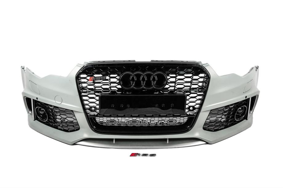 Audi A6 C7 2011–2017 Predný nárazník s čiernou mriežkou RS6-Style (2011-2014) Image