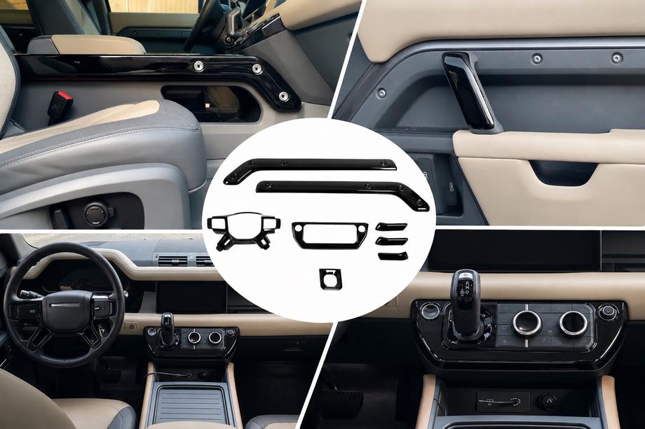 Land Rover Defender 2019– Čierne kryty palubnej dosky Image
