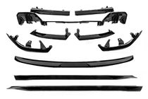 BMW 5/i5 séria G60/G60E/G61 2023– Sada bodykitu Gloss Black (pre M-Sport) fotografia 2