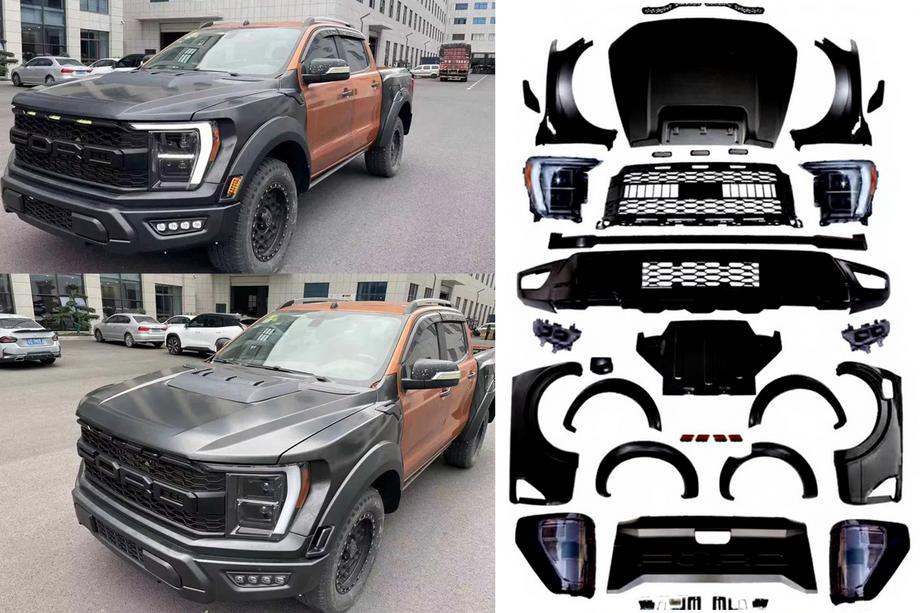 Ford Ranger 2011–2022 Kompletný bodykit (dizajn F150 Raptor 2023) Fotografia 1
