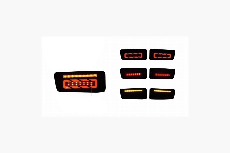 Nissan Patrol Y61 1997–2011 LED zadné svetlá Smoke Black (1999-2005, 2 ks) Fotografia 1