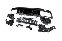 Mercedes C-class W205 2014–2021 Zadný difúzor s koncovkami výfuku, čierny (Dizajn C63 2018-2021) fotografia 4