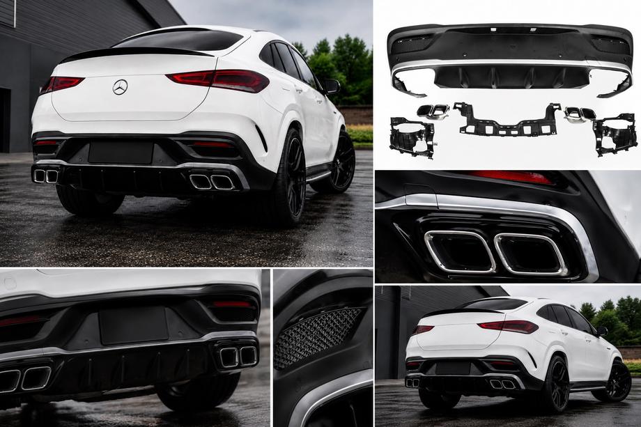 Mercedes GLE Coupé C167 2019– Zadný difúzor s koncovkami výfuku (dizajn GLE63) Image