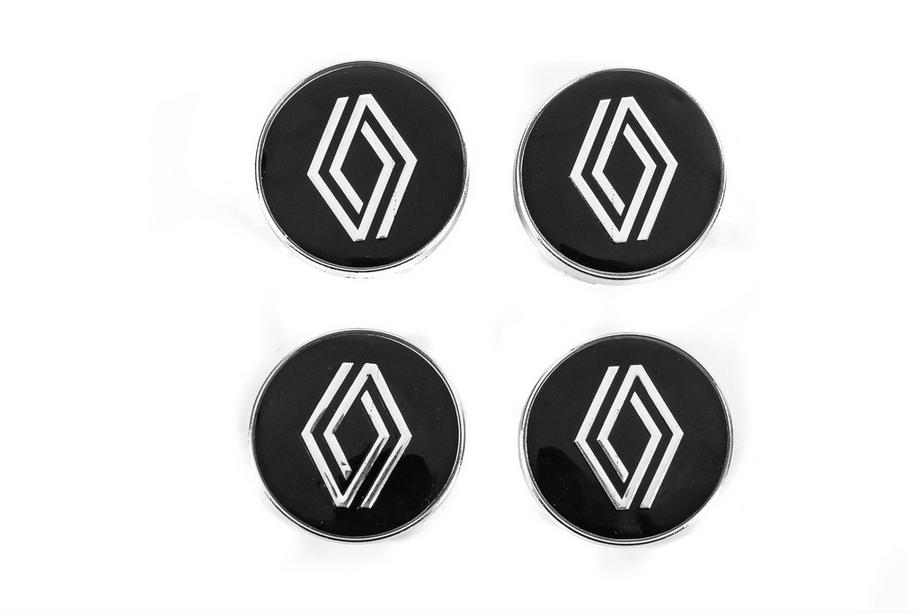 Renault Stredové krytky diskov, čierne s krúžkom (59 mm / 55 mm, 4 ks) Image