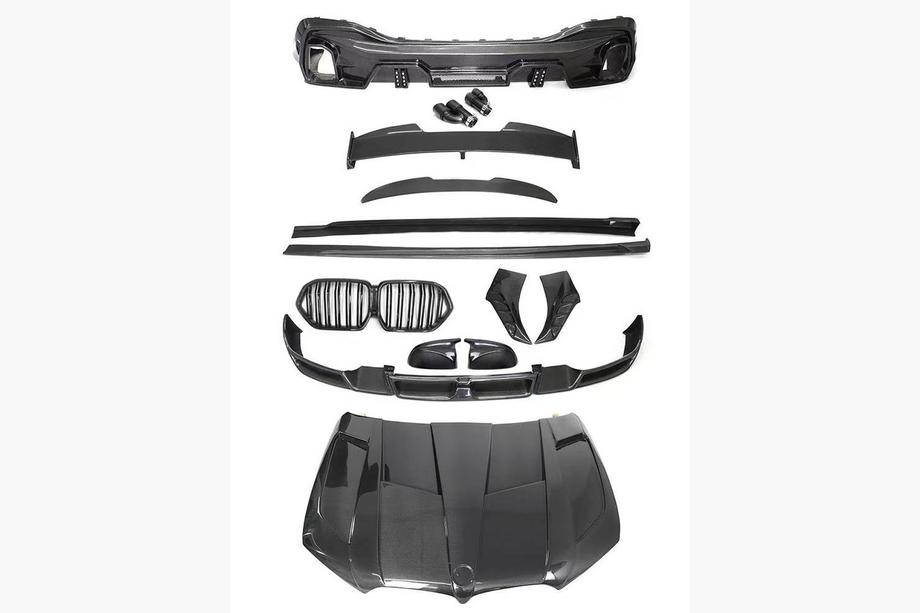 BMW X6 G06 2019–2027 Sada bodykitu s kapotou Carbon V2 (2018-2022) Fotografia 3