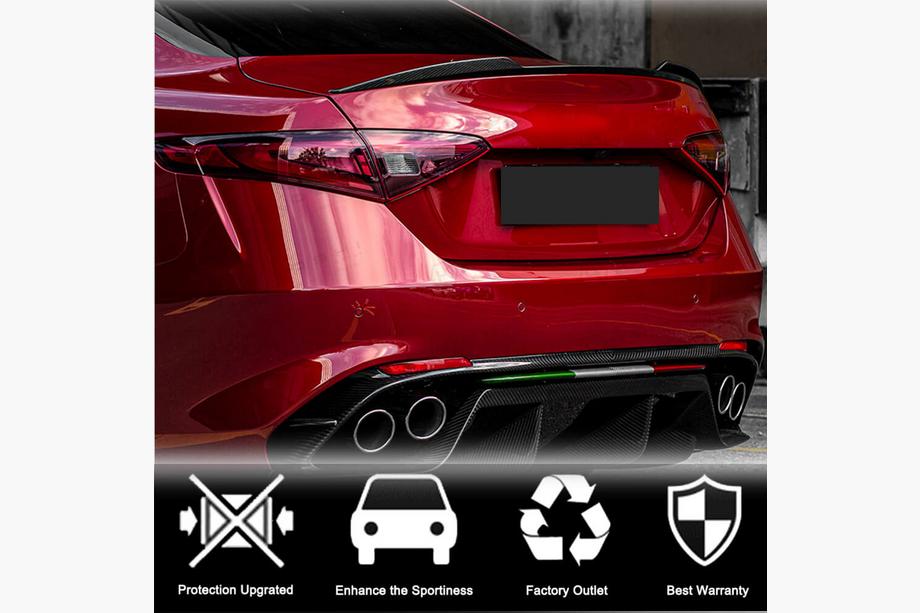 Alfa Romeo Giulia 2016–2022 Spojler V5 (suchý karbón) Fotografia 4