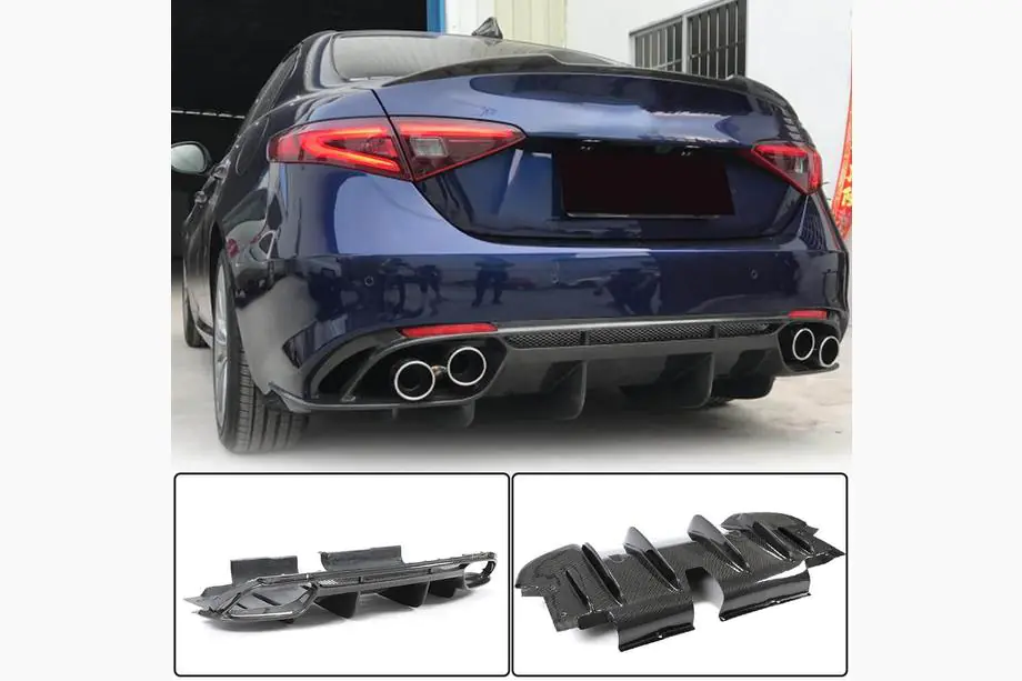 Alfa Romeo Giulia 2016–2022 Difúzor zadného nárazníka V1 (pre Base, karbón) Image