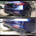 Alfa Romeo Giulia 2016–2022 Difúzor zadného nárazníka s koncovkami výfuku V2 (pre Base, Carbon) fotografia 5