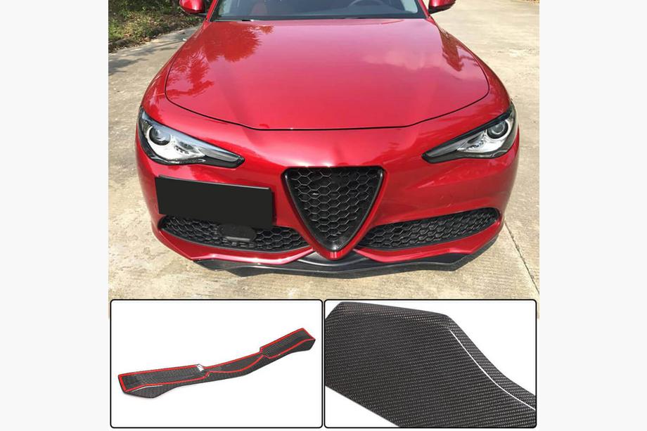 Alfa Romeo Giulia 2016–2022 Predný nárazníkový lip spojler (pre Sport, karbón) Fotografia 2
