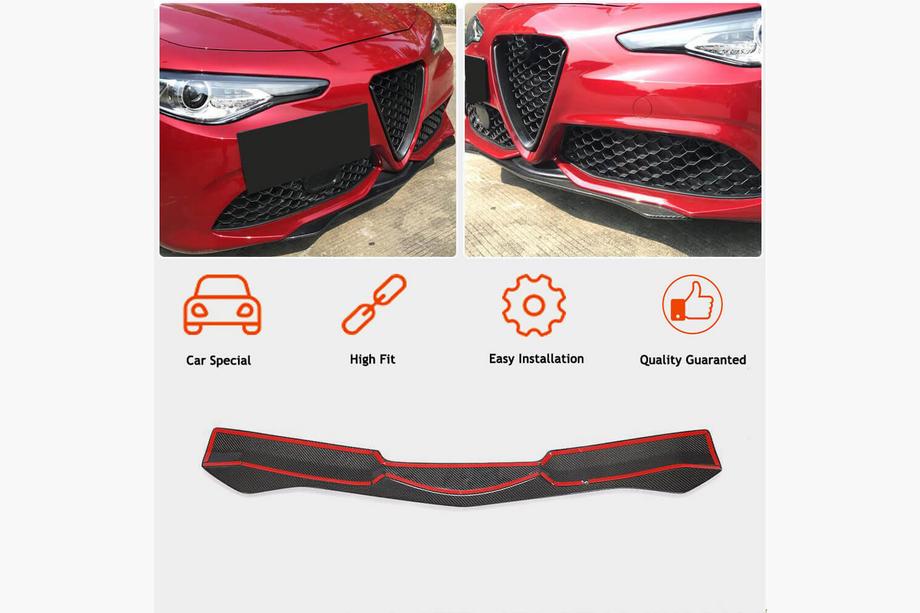 Alfa Romeo Giulia 2016–2022 Predný nárazníkový lip spojler (pre Sport, karbón) Fotografia 3
