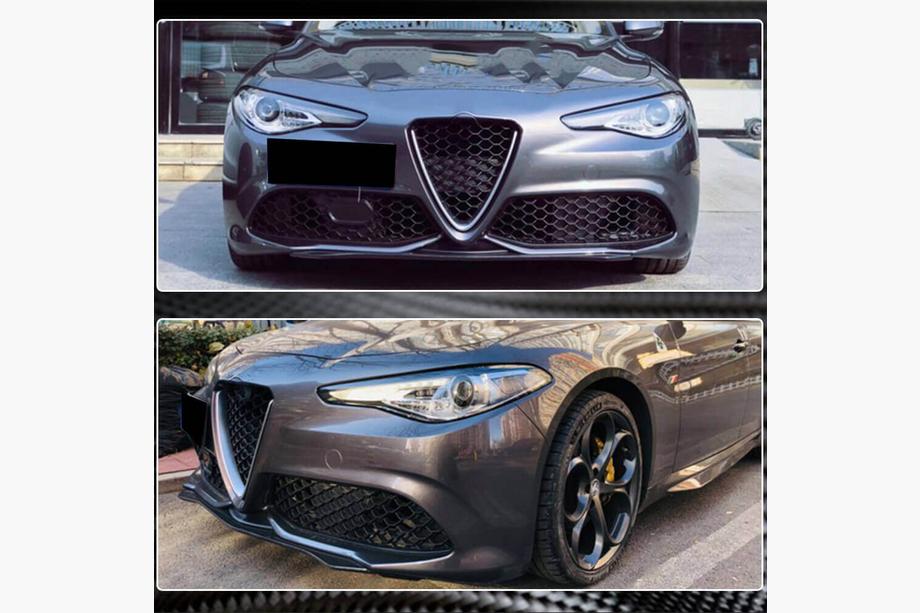 Alfa Romeo Giulia 2016–2022 Predný nárazníkový lip spojler (pre Sport, karbón) Fotografia 6