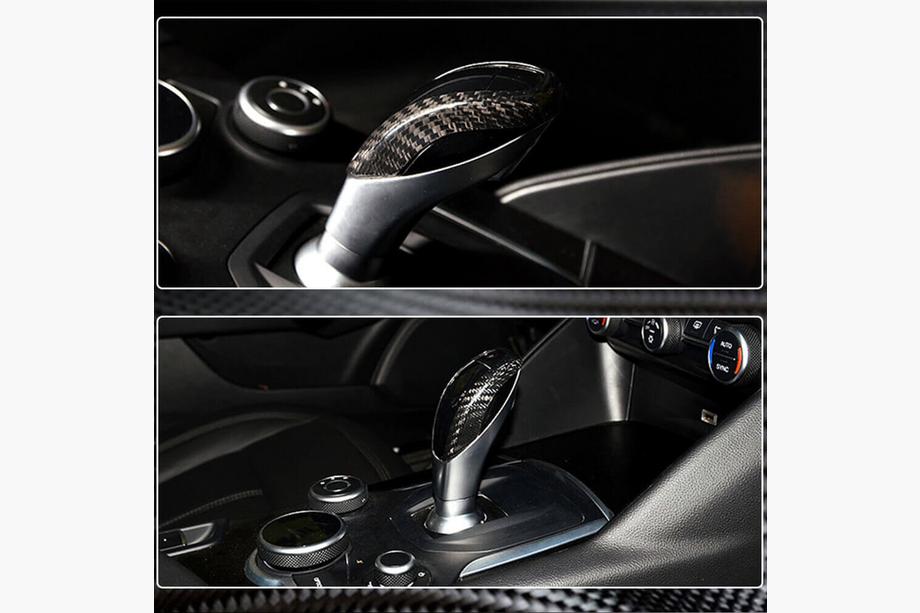 Alfa Romeo Giulia 2016–2022 Kryt na hlavicu radiacej páky (Dry Carbon) Fotografia 4