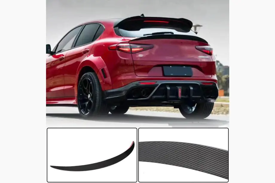 Alfa Romeo Stelvio 2016– Spodný spojler V3 (2017-2023, Dry Carbon) Image