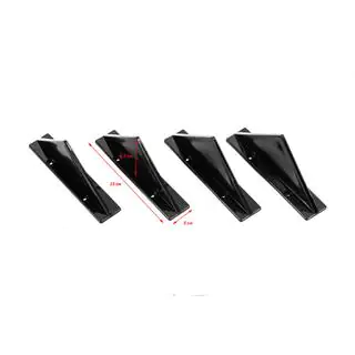Univerzálny zadný difúzor Type F (4 ks, čierny lesk, ABS plast) fotografia 2