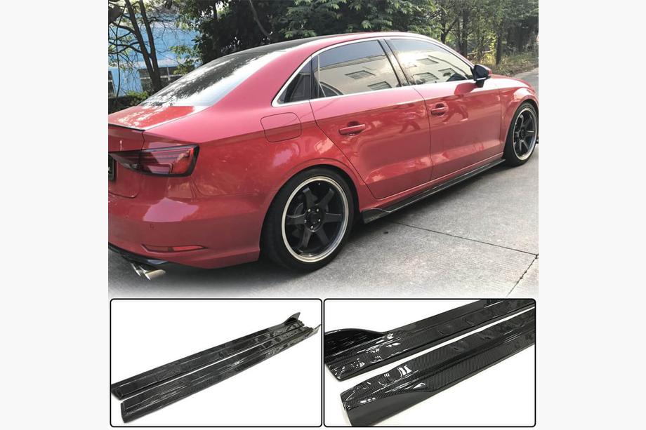Audi A3 2012–2020 Bočné prahy (pre Base Sedan, karbón) Image