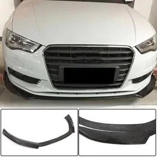 Lip spojler predného nárazníka Lip V1 (pre Base 2012-2016 Sedan, karbón) Audi A3 2012–2020 fotografia 1