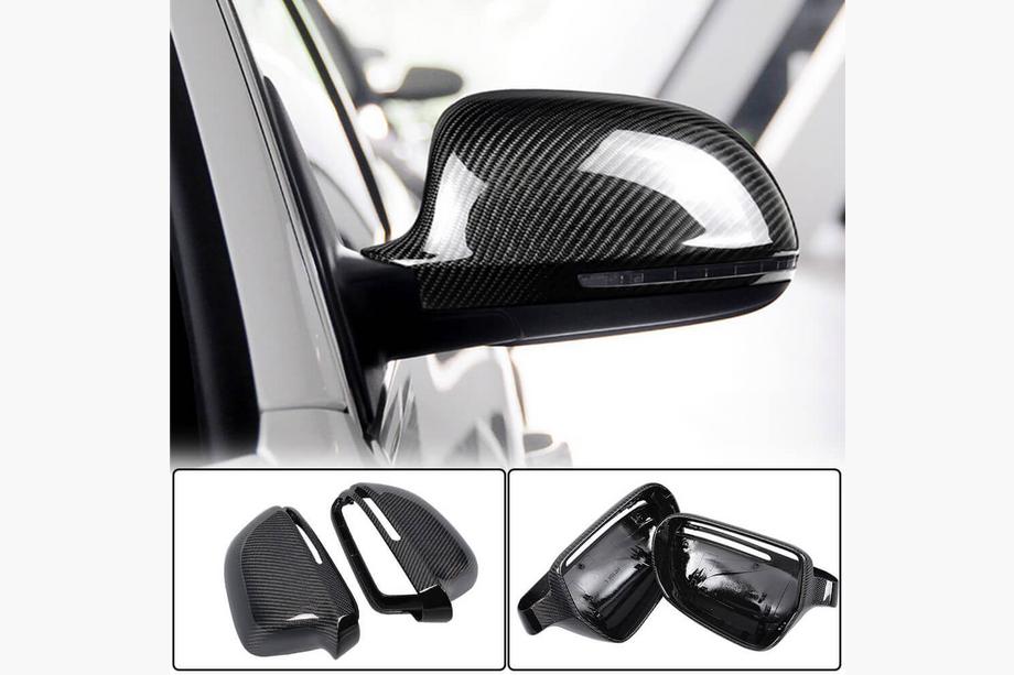 Audi A3 2003–2012 Kryty zrkadiel – náhrada – Style (karbón) Fotografia 1