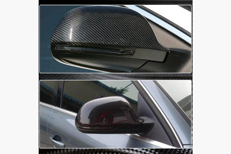 Audi A3 2003–2012 Kryty zrkadiel – náhrada – Style (karbón) Fotografia 4