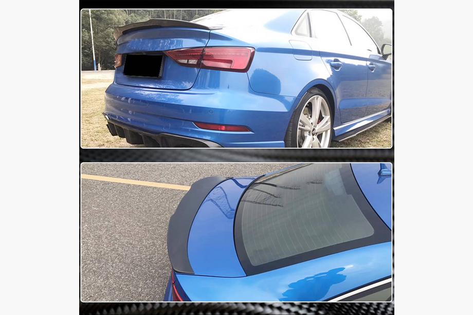 Audi A3 2012–2020 Spojler V5 (pre Sedan, karbón) Fotografia 4