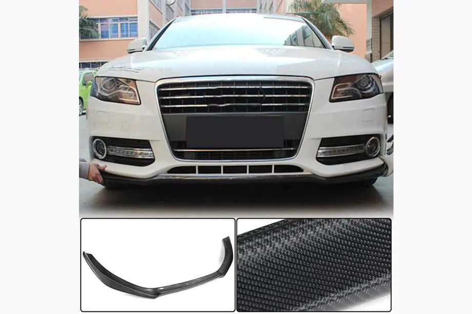 Audi A4 B8 2007–2015 Lip spojler predného nárazníka Lip (pre Base 2007-2011, karbón) Image