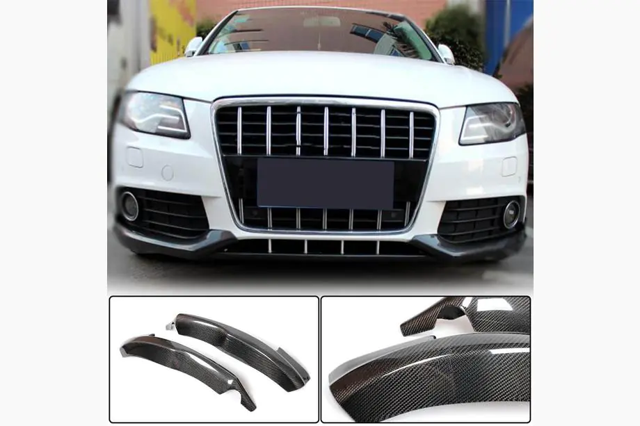 Audi A4 B8 2007–2015 Predný nárazníkový lip Flap (pre Base 2007-2011, karbón) Image