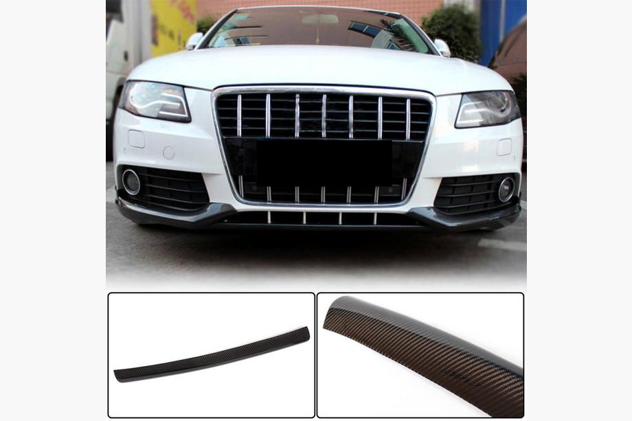 Audi A4 B8 2007–2015 Stredový lip predného nárazníka (pre Base 2007-2011, karbón) Image